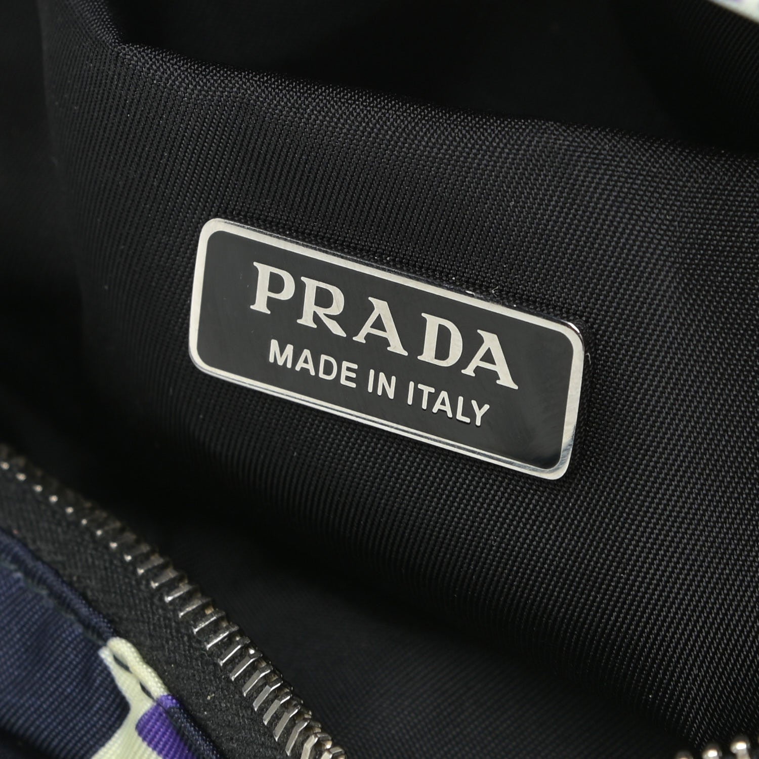 Prada X UNIVERSAL STUDIOS Tessuto Nylon Thunder Frankenstein Chain Shopping Tote Blue Multicolor 7 of 12
