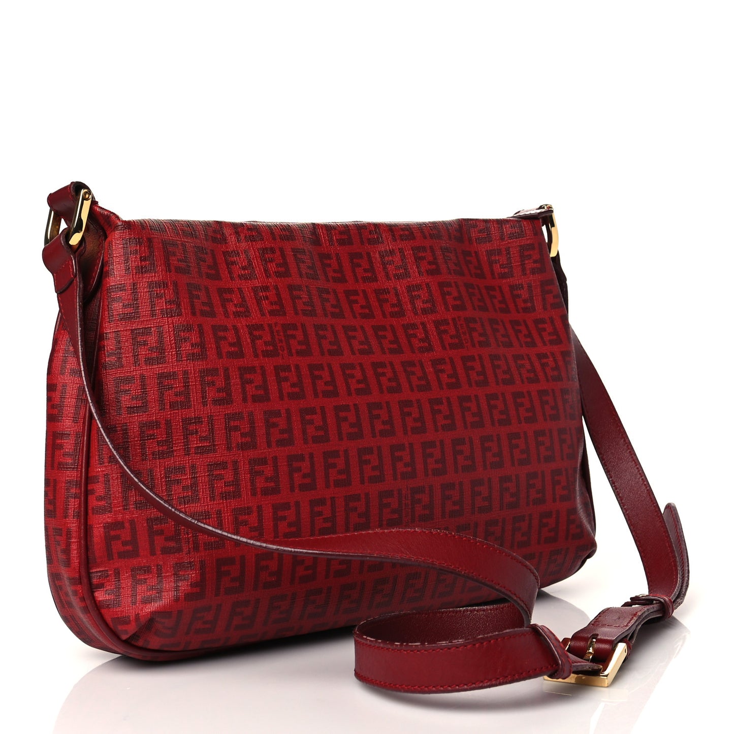 Zucchino Spalmati Vitello Messenger Bag Bordeaux Rubino