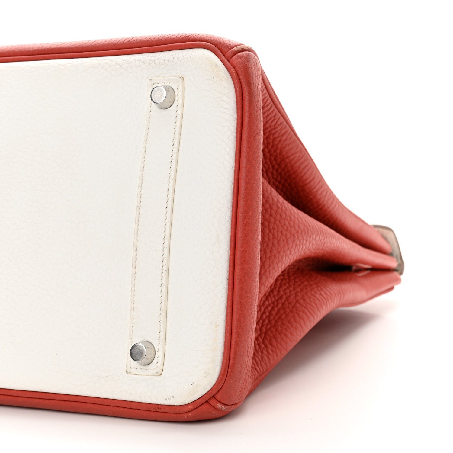 Hermes Taurillon Clemence Eclat Birkin 35 Sanguine White 11 of 22