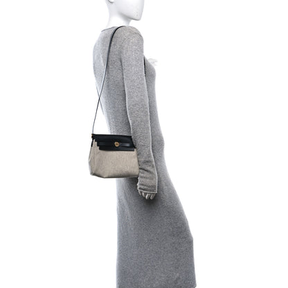 Hermes Military Toile Vache Hunter Herbag Zip Retourne 20 Ecru Black 2 of 10
