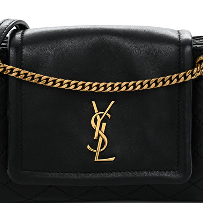 Saint Laurent Lambskin Quilted Monogram Mini Nolita Black 8 of 12