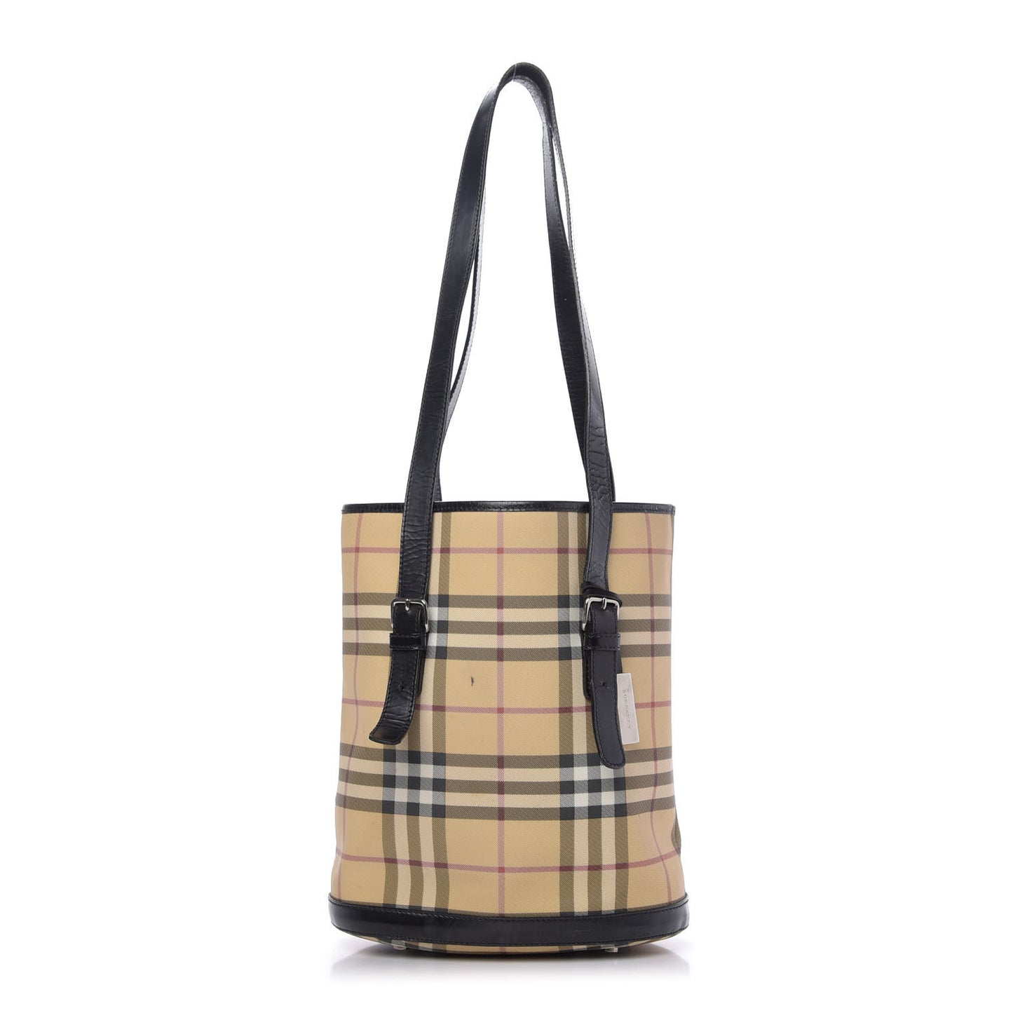 House Check Bucket Bag Black