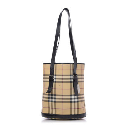 Burberry House Check Bucket Bag Black 1 of 14