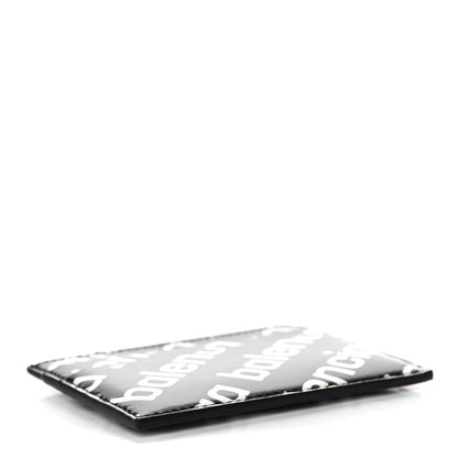 Balenciaga Calfskin Logo Print Cash Card Holder Black 4 of 8