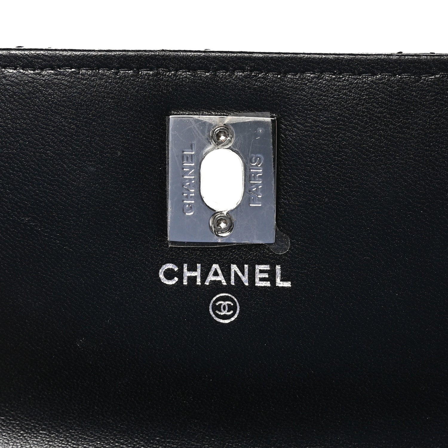Chanel Lambskin Quilted Metal Top Handle Crossbody Flap Black 7 of 16