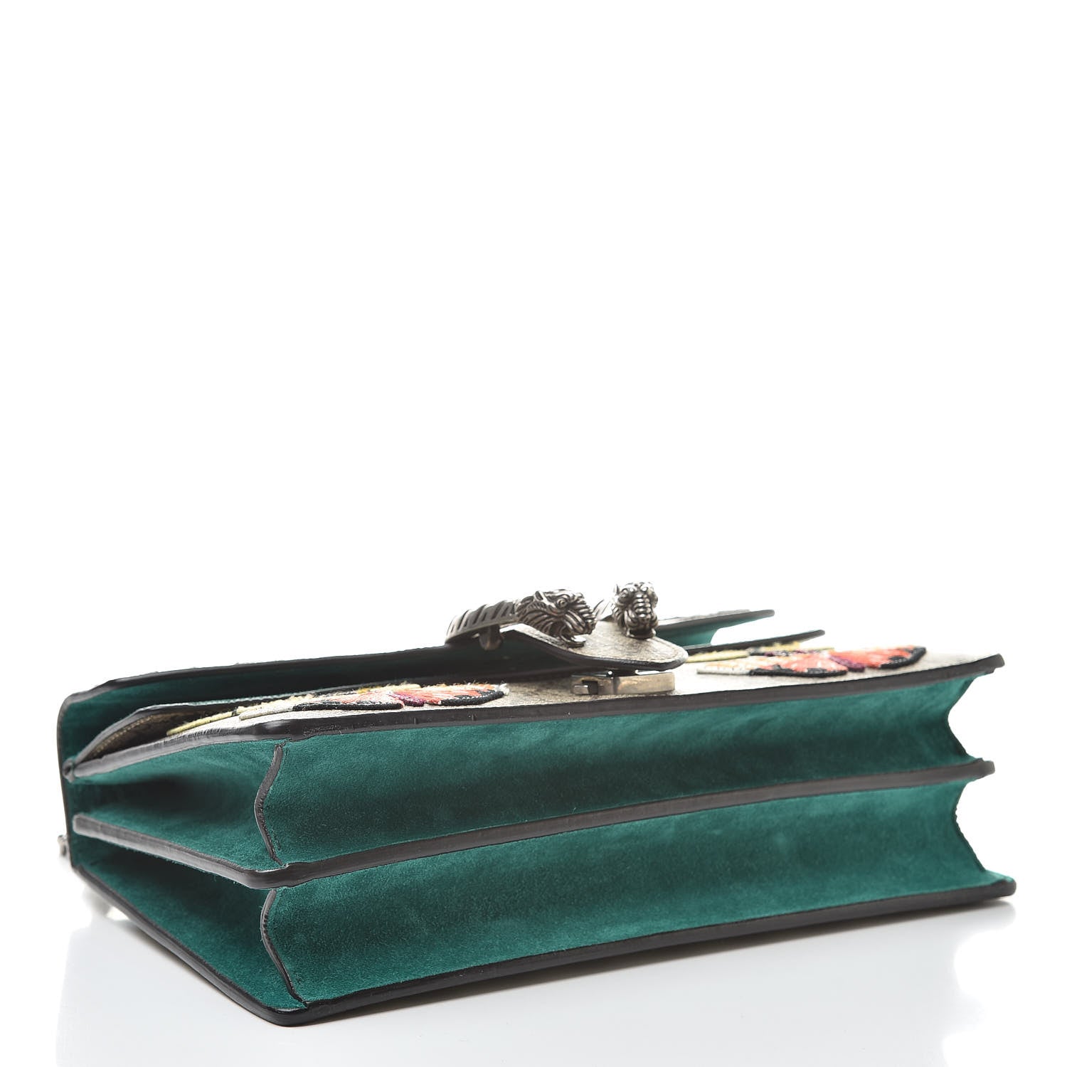 Gucci GG Supreme Monogram Willow Hill Embroidered Small Dionysus Shoulder Bag Emerald 4 of 14