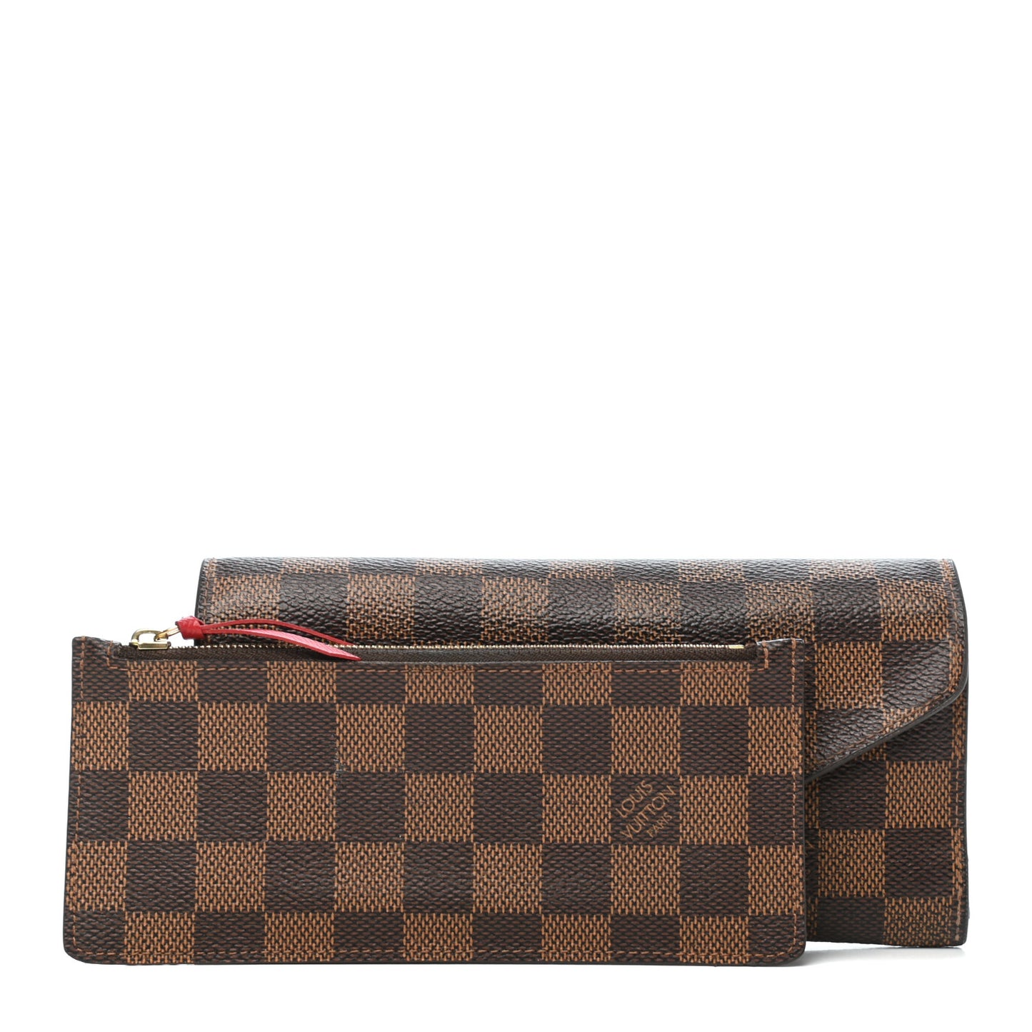 Damier Ebene Josephine Wallet Red