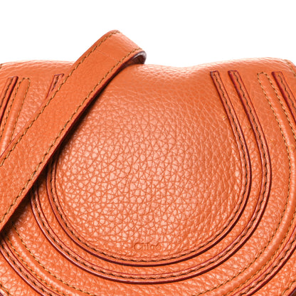 Chloe Grained Calfskin Small Marcie Saddle Bag Wood Rose 8 of 15