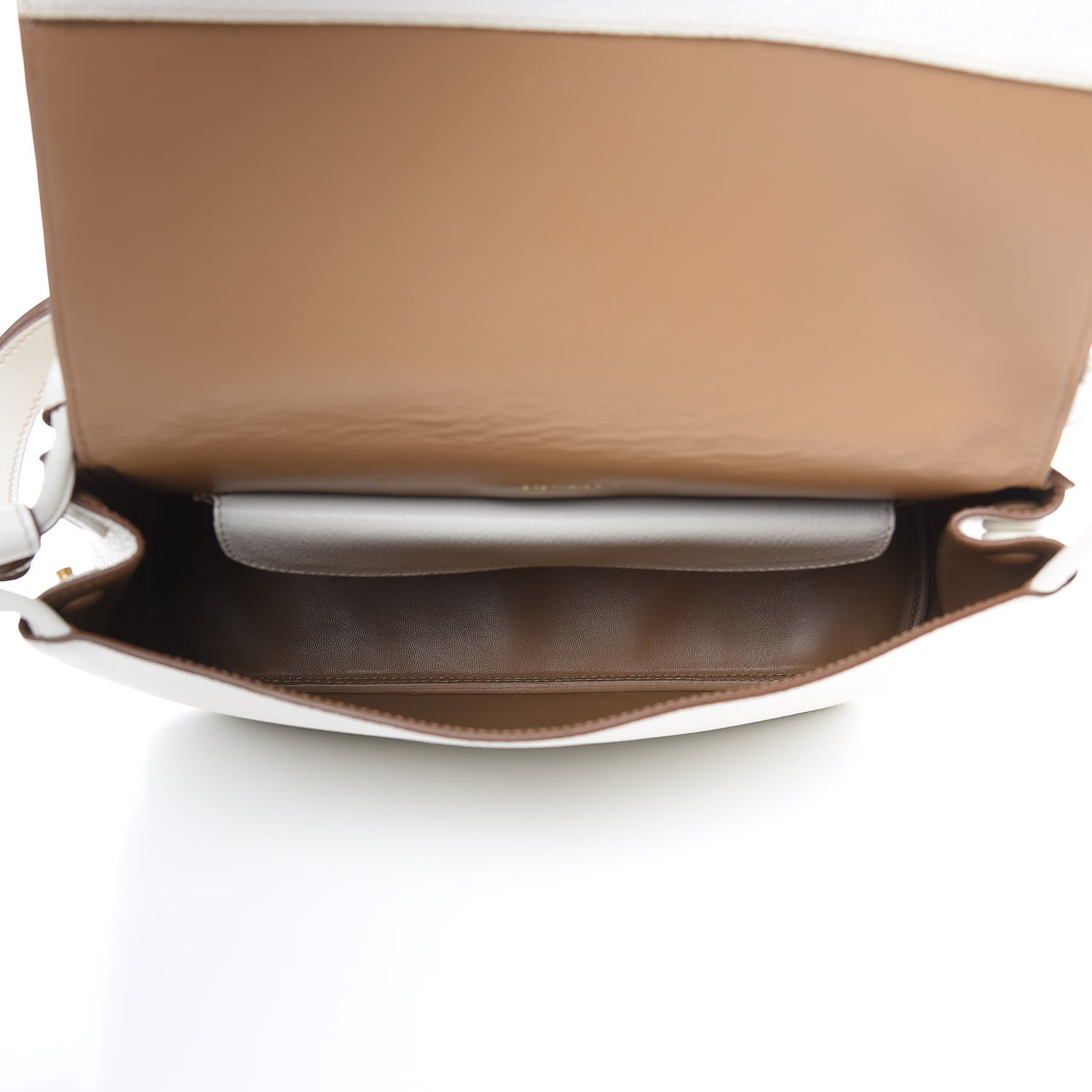 Prada Vitello Daino Flap Shoulder Bag Talco 5 of 10