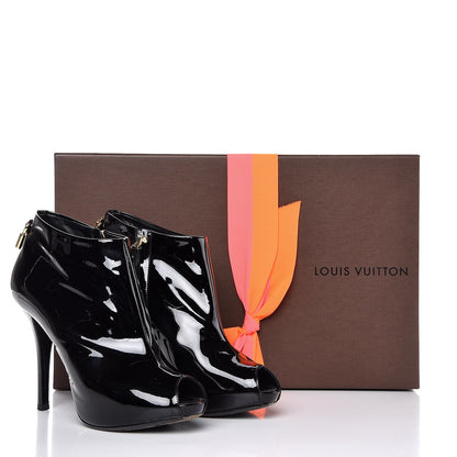 Louis Vuitton Patent Oh Really Ankle Boots 36 Black 12 of 12