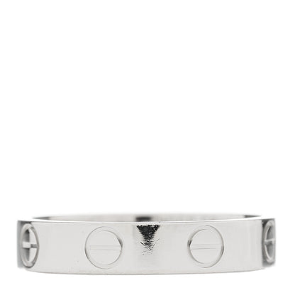 Cartier Platinum 3.5mm LOVE Wedding Band Ring 50 5.25 3 of 5