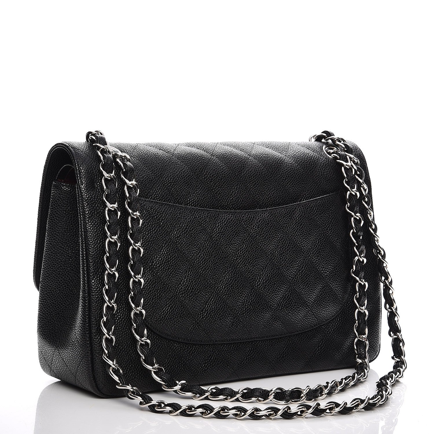 Chanel Caviar Quilted Jumbo Double Flap Black 3 of 8