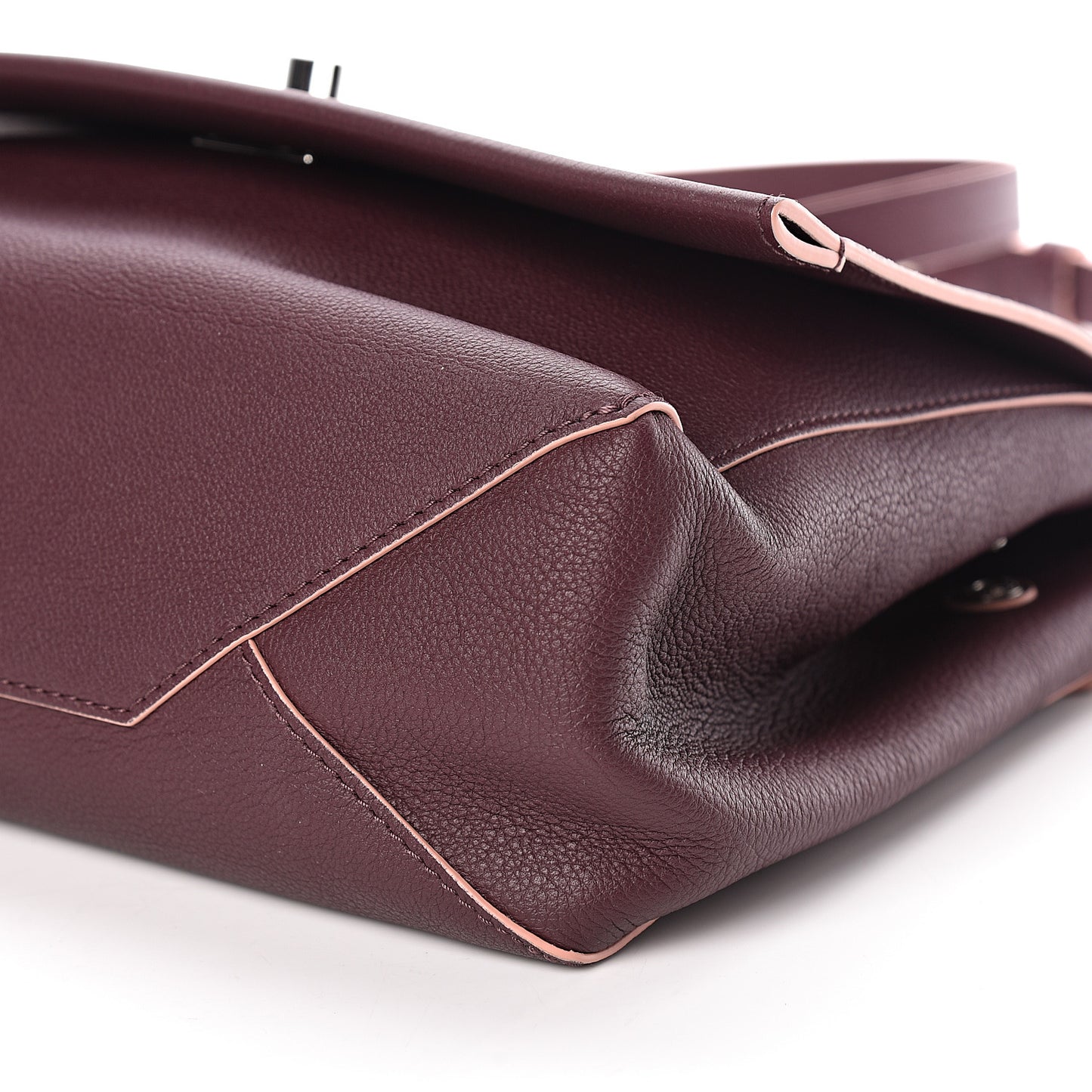 Soft Calfskin Lockme II Top Handle Prune