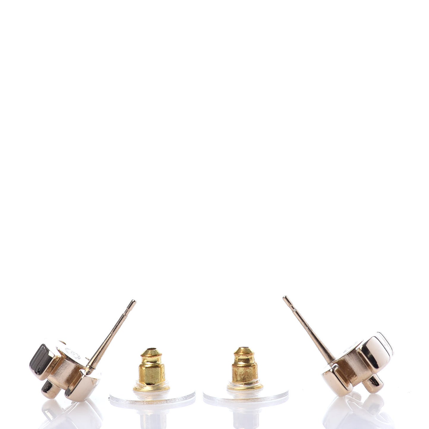 Metal CC Turnlock Earrings Gold