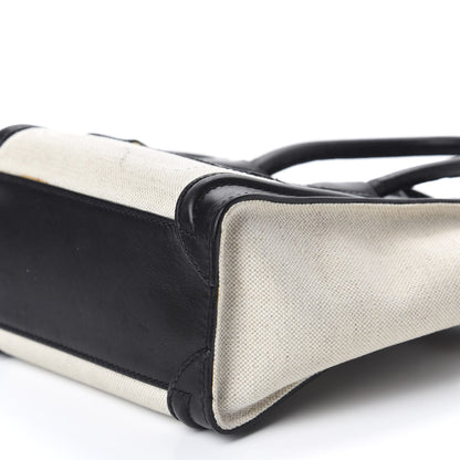 Celine Textile Smooth Calfskin Nano Bi-Color Luggage Beige 7 of 14