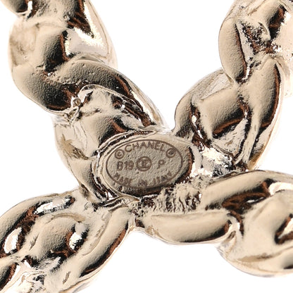 Chanel Crystal Round CC Brooch Gold 4 of 5