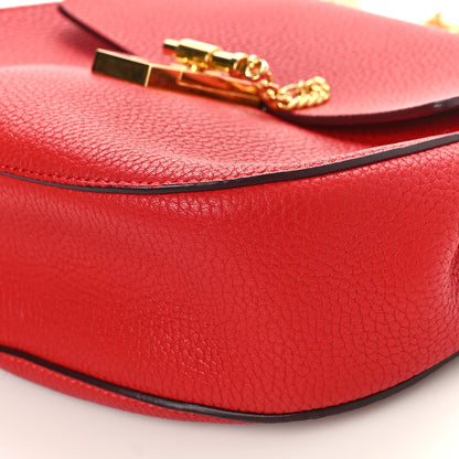 Chloe Grained Lambskin Drew Shoulder Bag Plaid Red 8 of 8