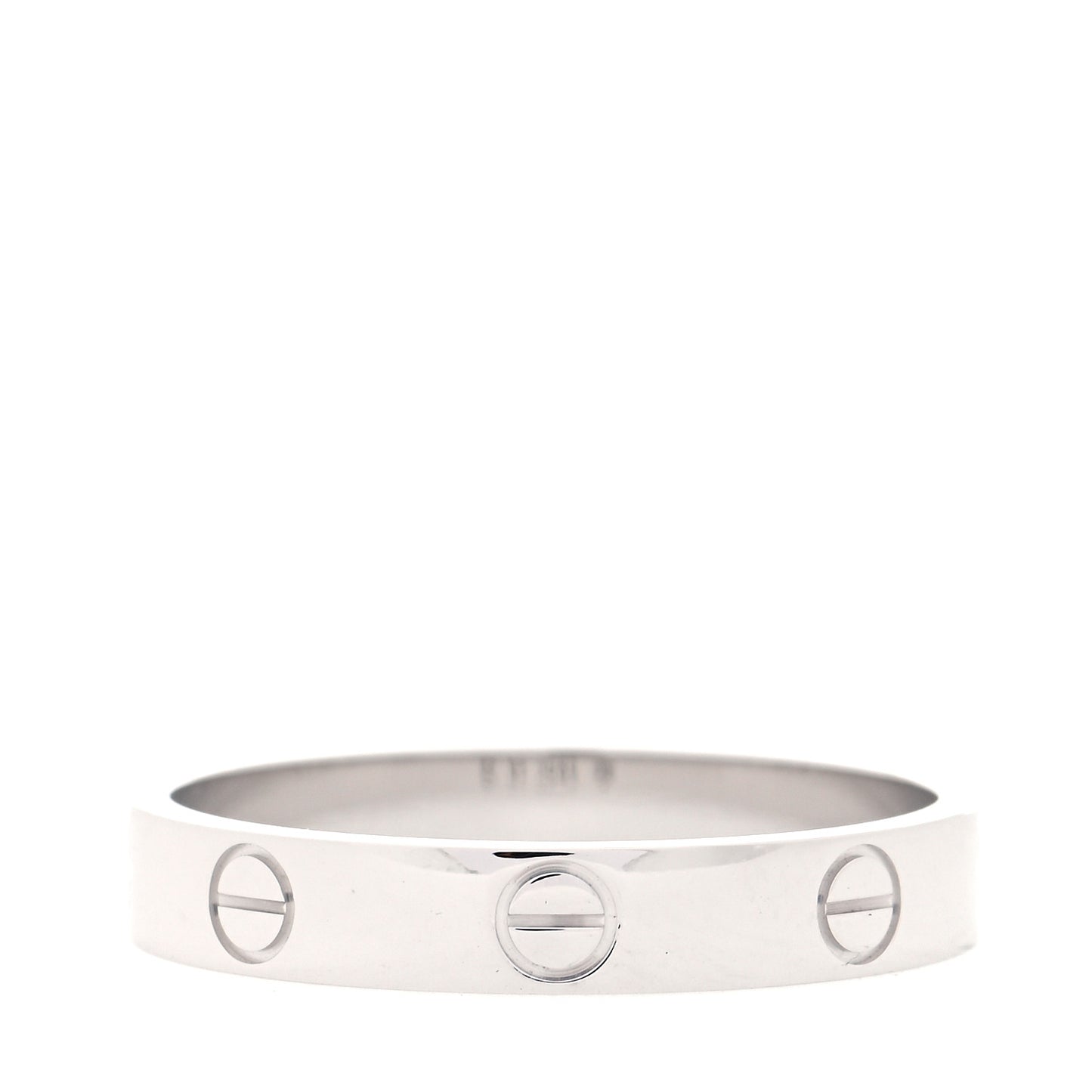 18K White Gold 3.5mm LOVE Wedding Band Ring 58 8.25