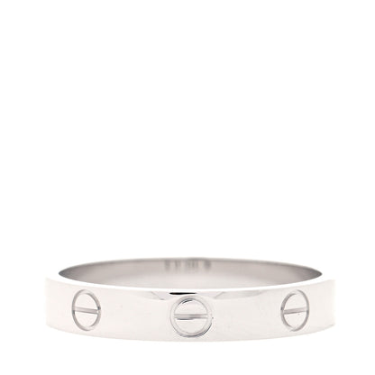 Cartier 18K White Gold 3.5mm LOVE Wedding Band Ring 58 8.25 6 of 11