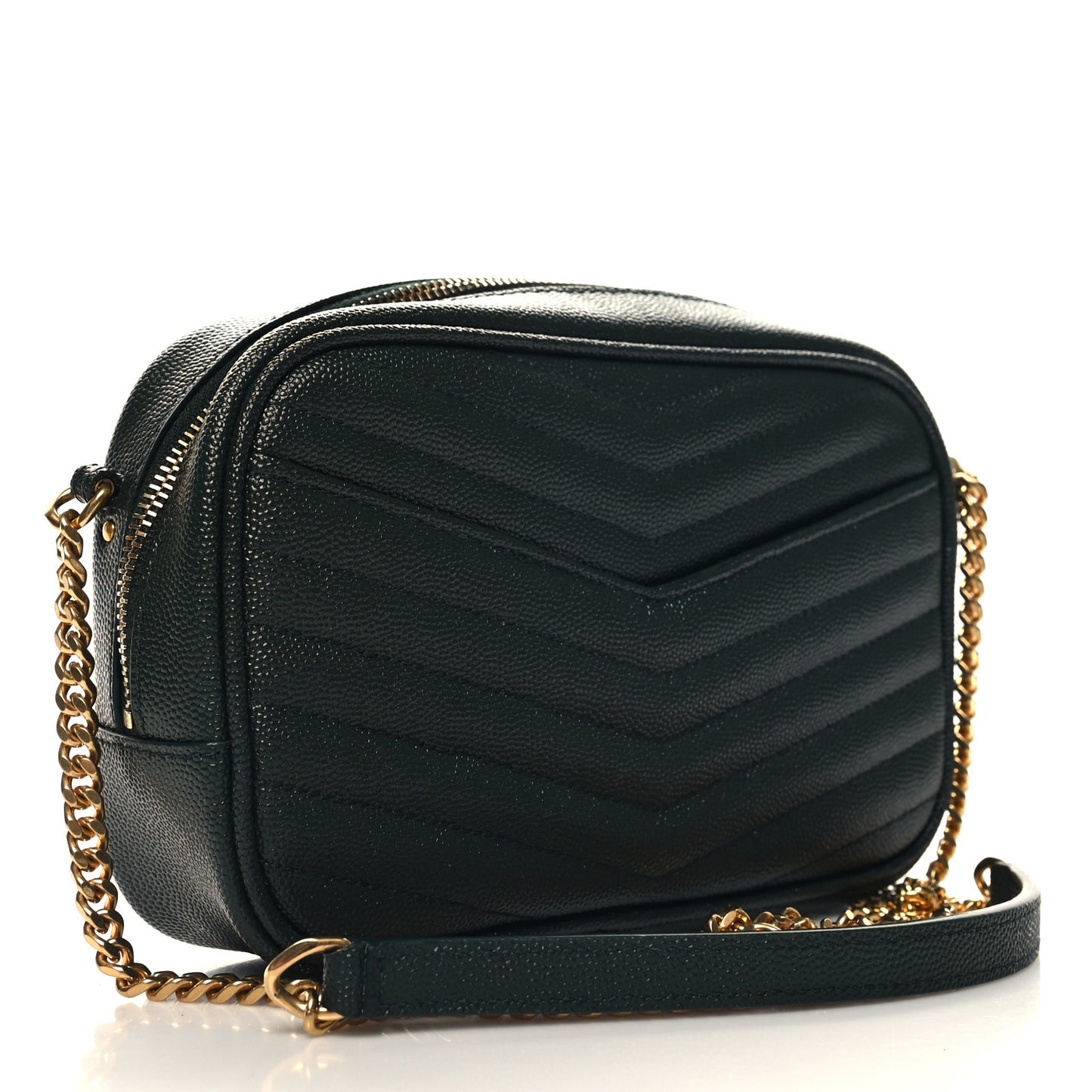 Grain De Poudre Matelasse Monogram Mini Lou Camera Bag New Vert Fonce