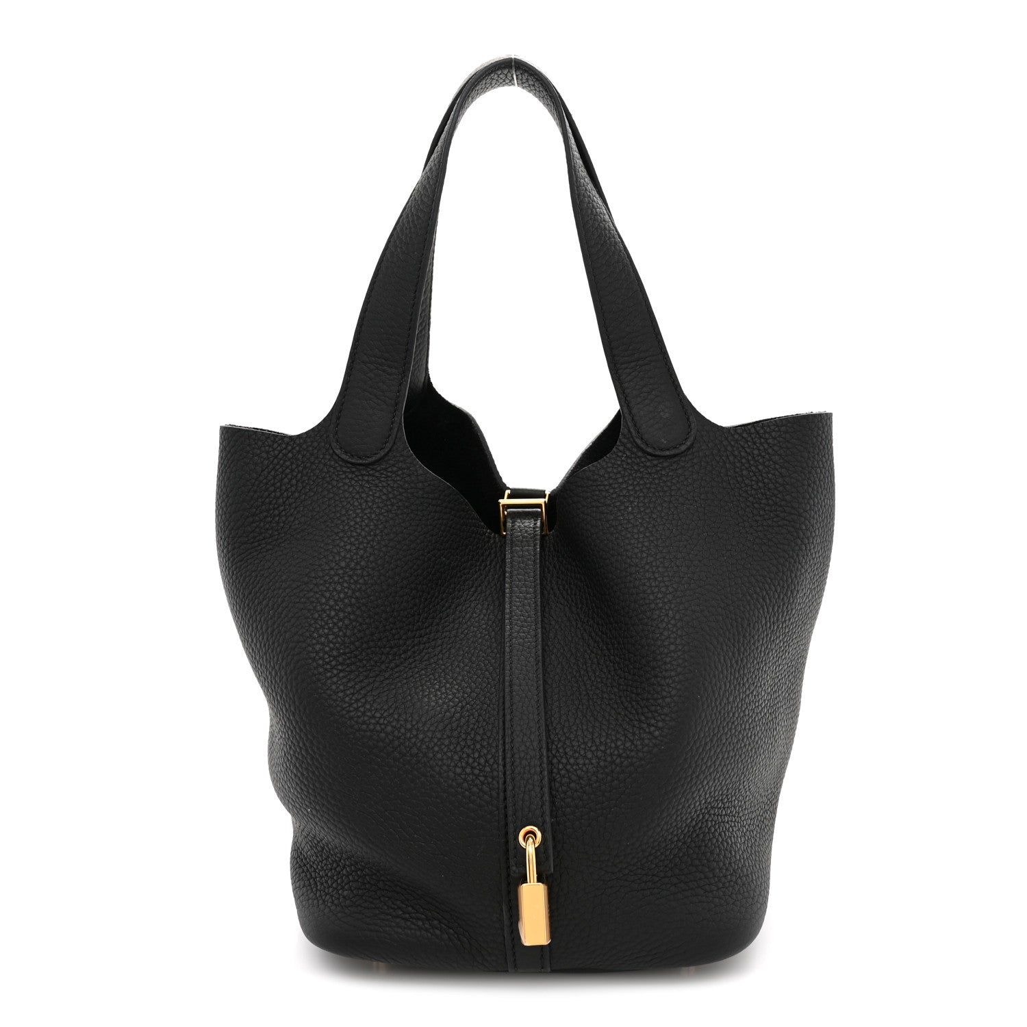Hermes Taurillon Clemence Picotin Lock 22 MM Black 1 of 10