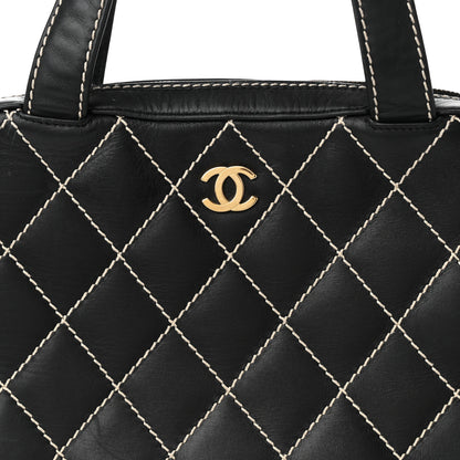Chanel Calfskin Contrast Stitch Surpique Black 8 of 13