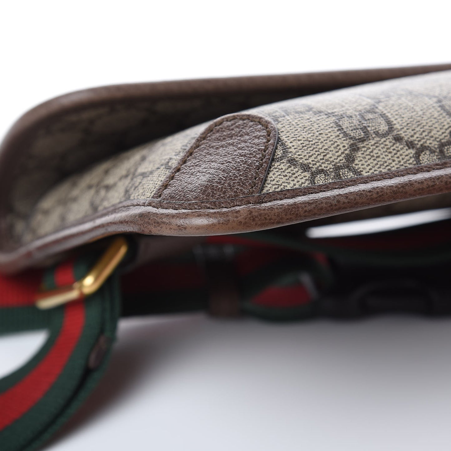 GG Supreme Monogram Neo Vintage Web Belt Bag Brown