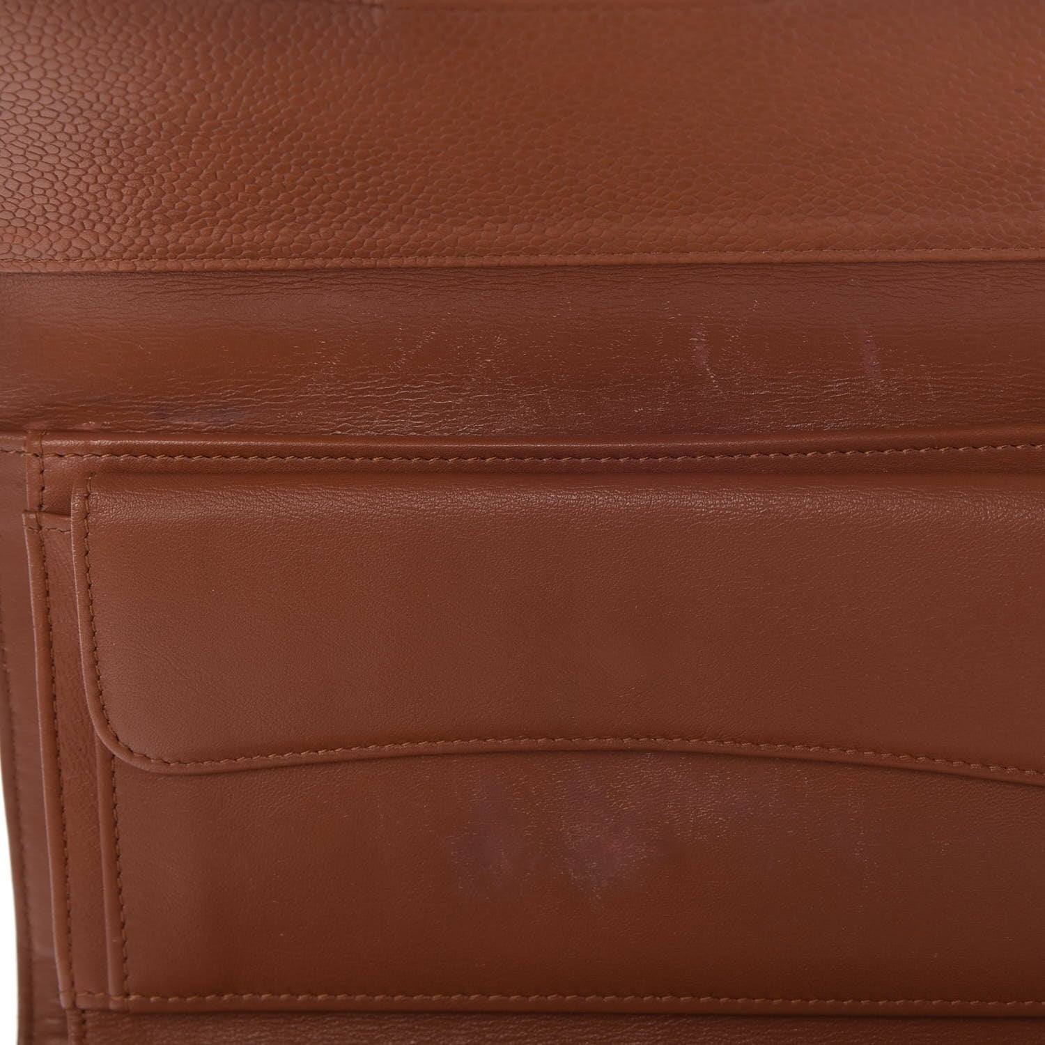 Chanel Caviar Quilted Large Flap Wallet Brown 8 of 10