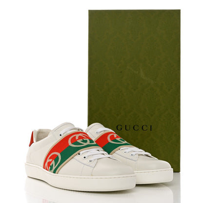 Gucci Calfskin Web Interlocking G Mens Ace Sneakers 9 Black 9 of 9
