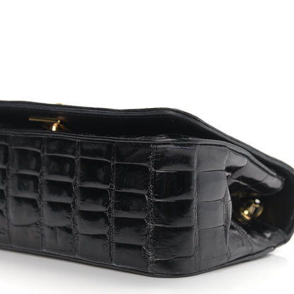Chanel Shiny Crocodile Evening Flap Black 11 of 11