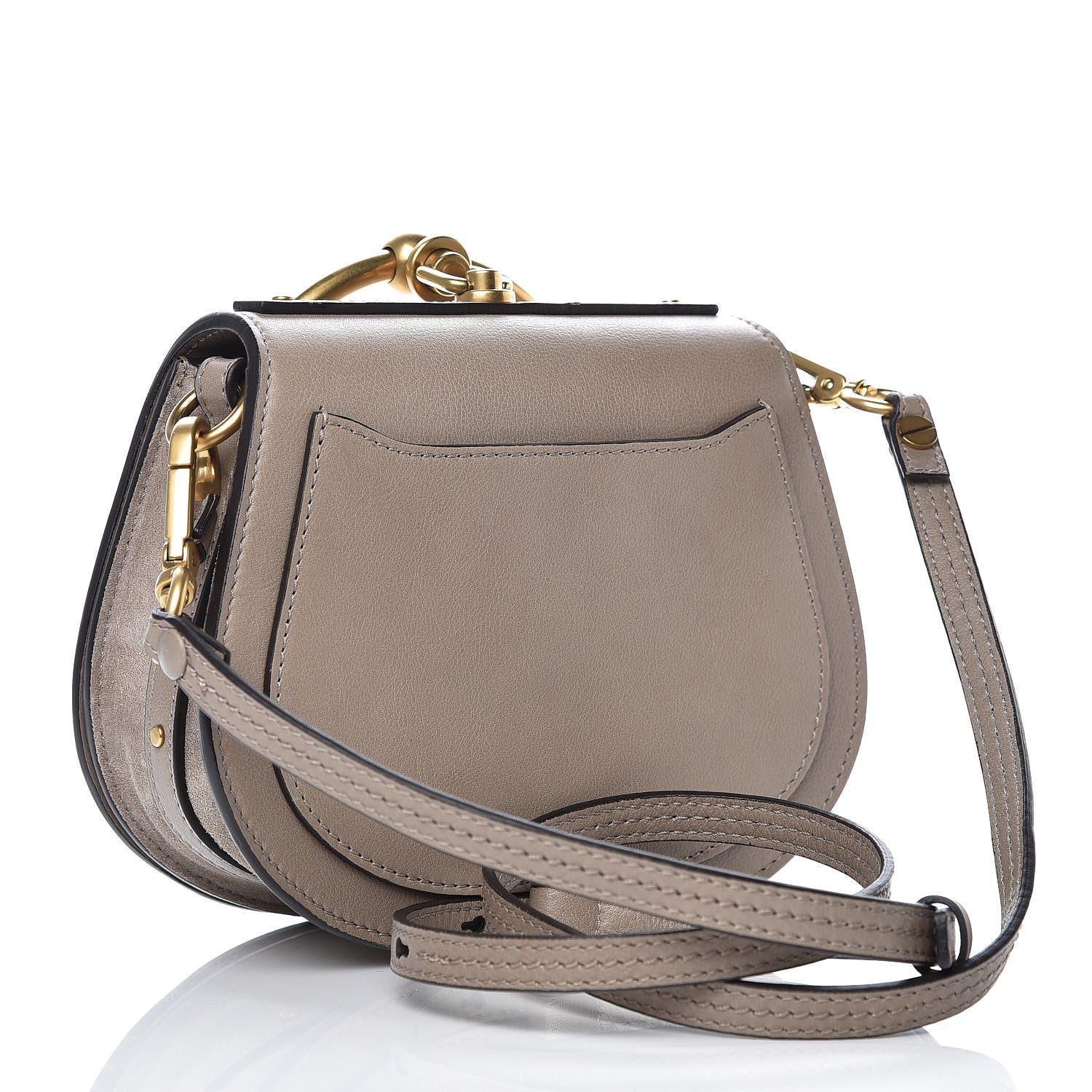Chloe Calfskin Suede Small Nile Bracelet Bag Motty Grey 3 of 11