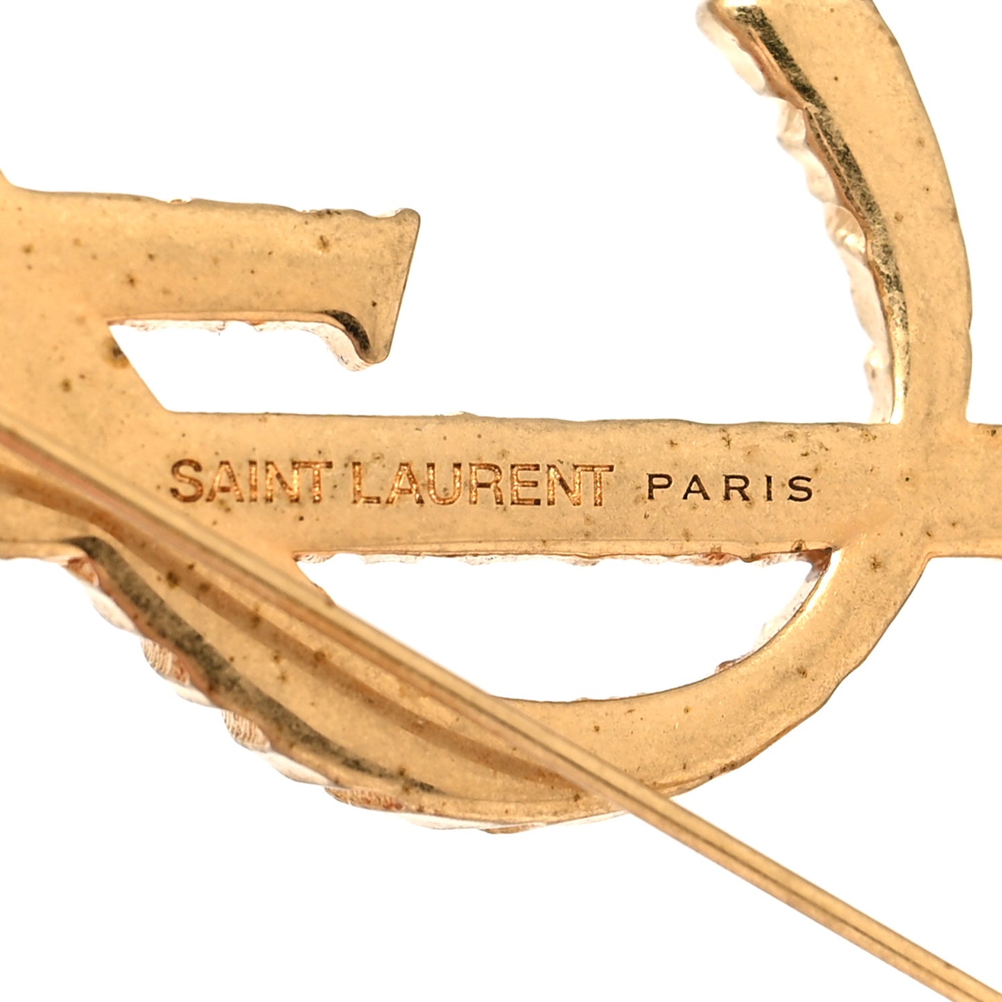 Brass Cassandre Opyum YSL Twisted Brooch Gold