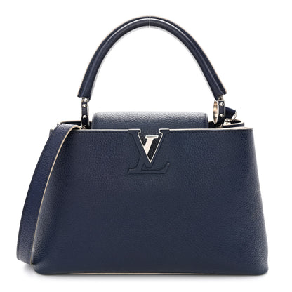 Louis Vuitton Taurillon Capucines PM Blue White 1 of 11