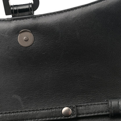 Balenciaga Shiny Calfskin Monochrome Crocodile Embossed Hourglass Chain Bag Black 12 of 12