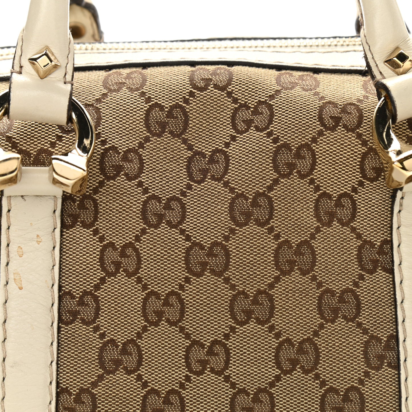 Monogram Equestrian Horseshoe Bowler White