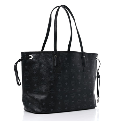 MCM Visetos Medium Liz Reversible Shopper Tote Black 4 of 14