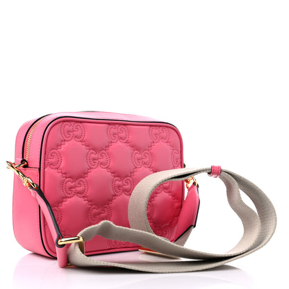 Gucci Calfskin GG Matelasse Small Shoulder Bag Rhodamine Pink Natural 3 of 8