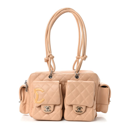Chanel Calfskin Quilted Small Cambon Multipocket Reporter Beige 1 of 4