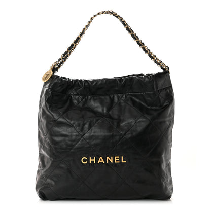 Chanel Shiny Calfskin Quilted Chanel 22 Black 3 of 11