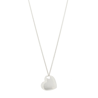 Tiffany Sterling Silver Heart Cutout Pendant Necklace 1 of 7