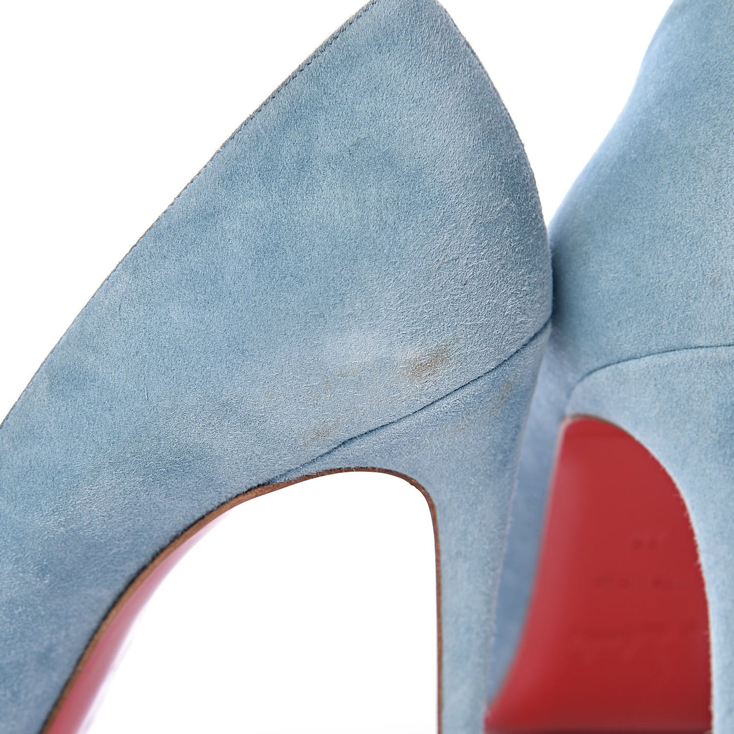 Veau Velours Pigalle Follies 100 Pumps 40 Celeste