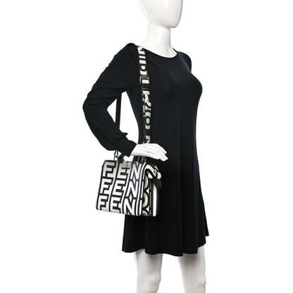 Fendi X MARC JACOBS Nappa Mini Peekaboo I SEE U Satchel Black White 3 of 11