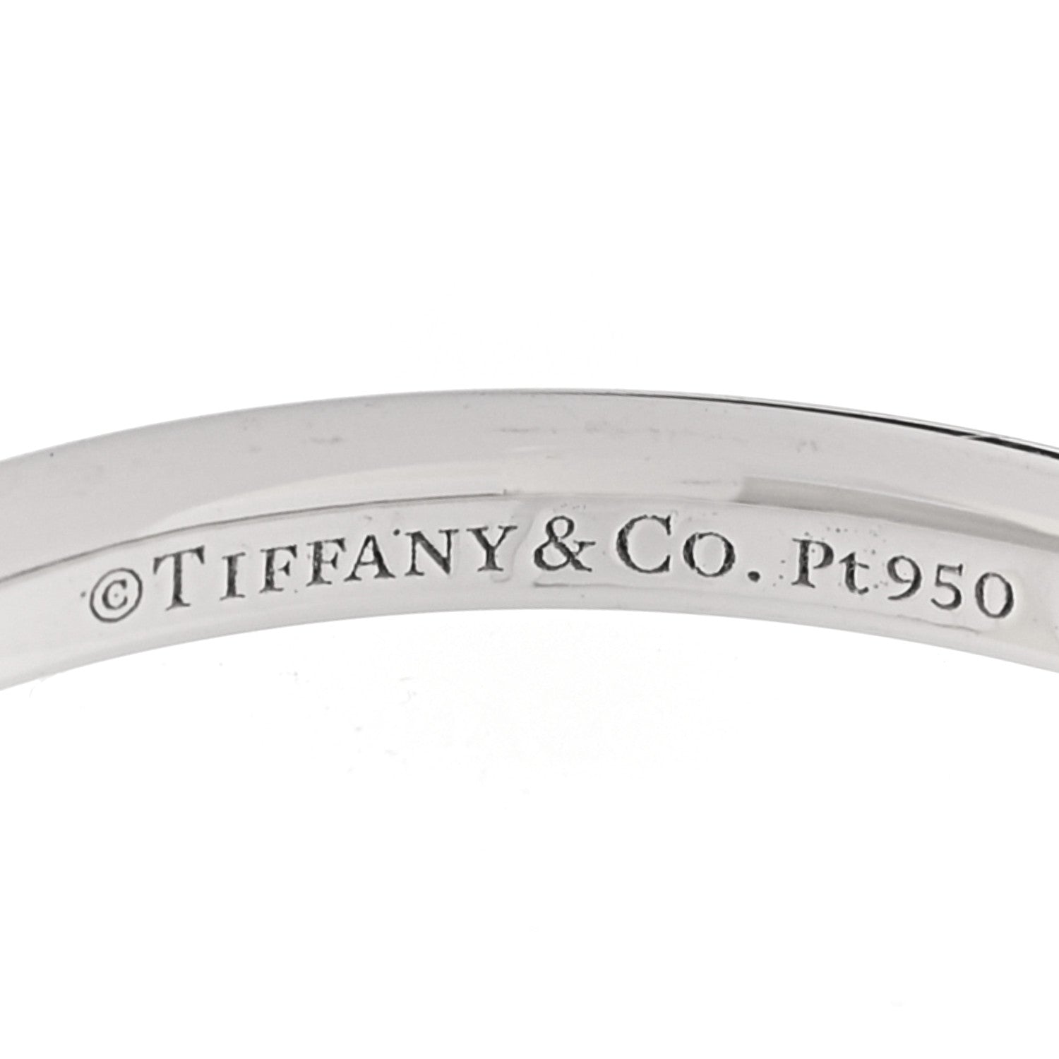 Tiffany Platinum Diamond .17ctw Half Circle Soleste Band Ring 56 7.5 4 of 5