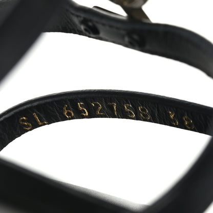 Saint Laurent Calfskin Cassandra Monogram Sandals 38 Black 6 of 8