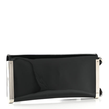 Gucci Patent Mink Crystal Tassel Clutch Black 3 of 7