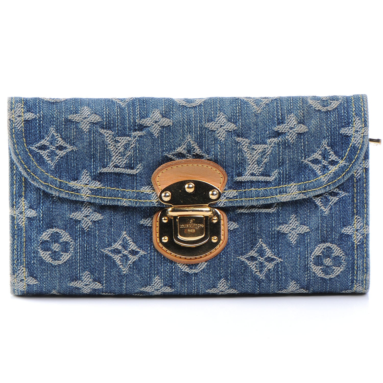 Louis Vuitton Denim Amelia Wallet Blue 1 of 8
