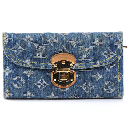 Louis Vuitton Denim Amelia Wallet Blue 1 of 8
