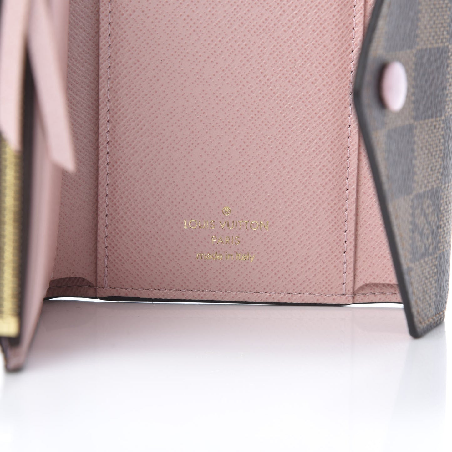 Damier Ebene Victorine Wallet Rose Ballerine