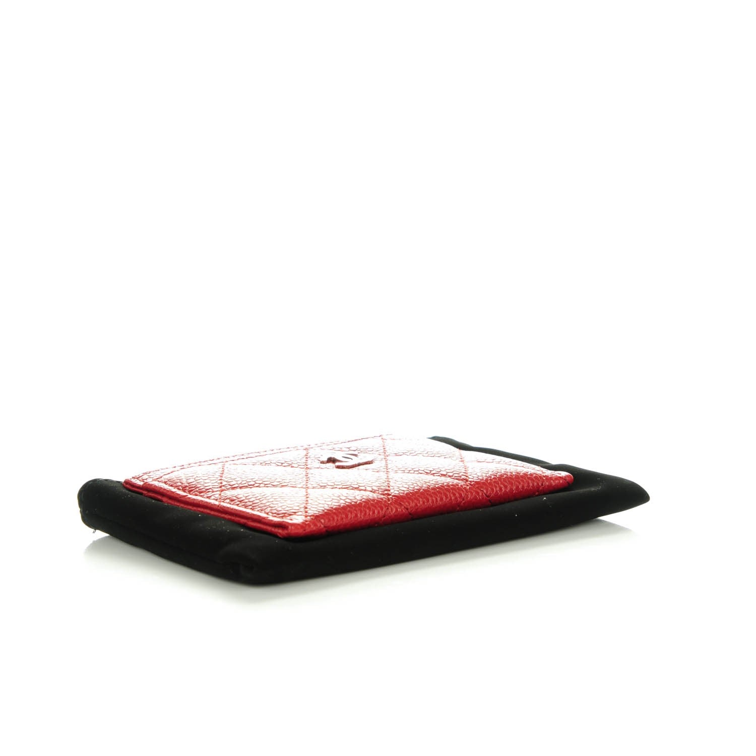 Chanel Caviar Quilted Card Holder Dark Red 4 of 8