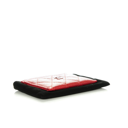 Chanel Caviar Quilted Card Holder Dark Red 4 of 8